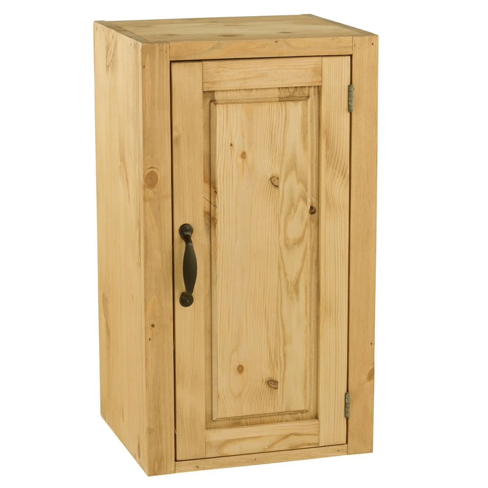 Meuble haut pin massif 40 cm 1 porte ouverture à droite Aravis