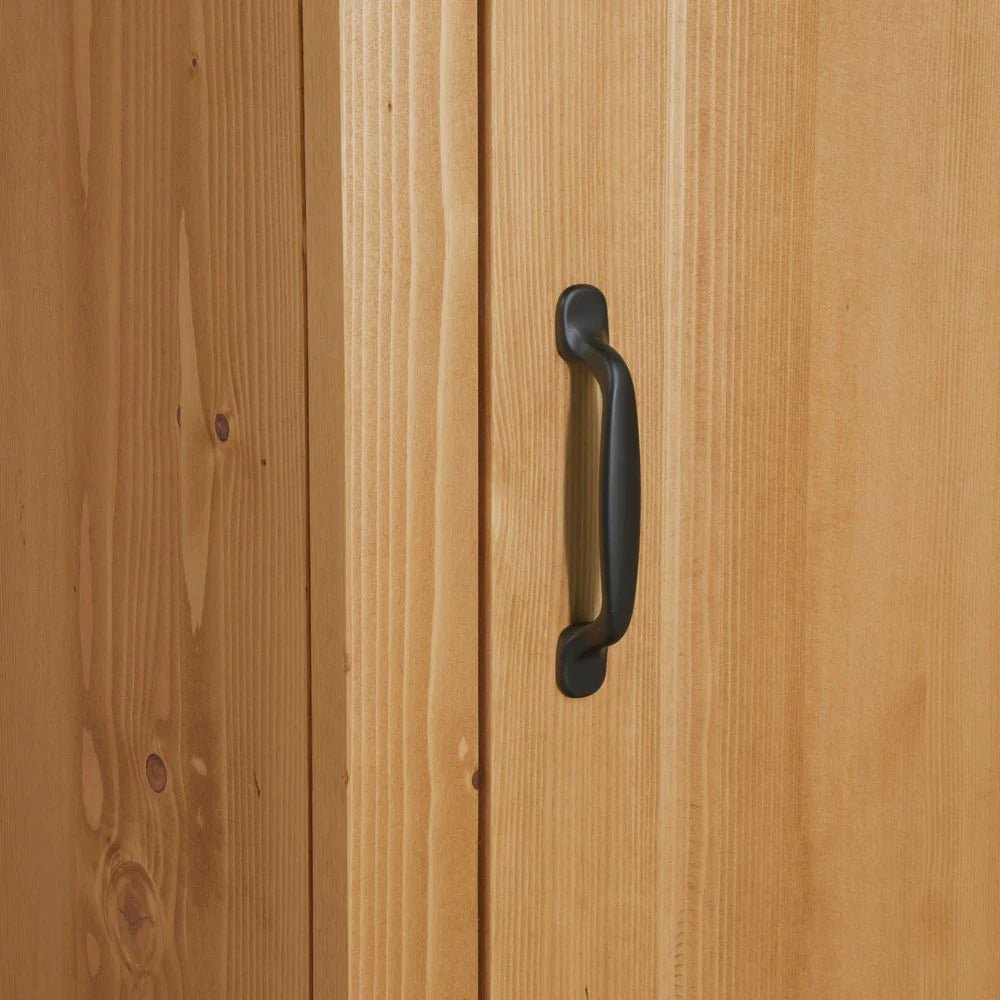Meuble haut 120 cm d'angle à droite avec deux portes épicéa huilé miel | Aravis