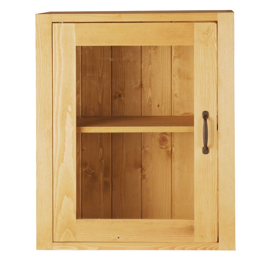 Meuble haut 1 porte vitrée ouverture gauche ARAVIS