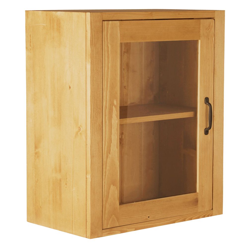 Meuble haut 1 porte vitrée ouverture gauche ARAVIS