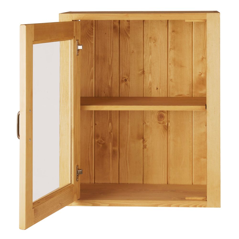 Meuble haut 1 porte vitrée ouverture gauche ARAVIS