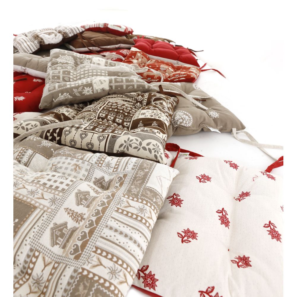 Galette de chaise style montagne Cervino chocolat Aspin