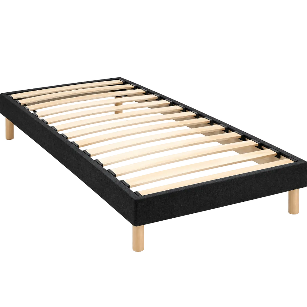 Sommier tapissier 90 x 190 cm kit gris