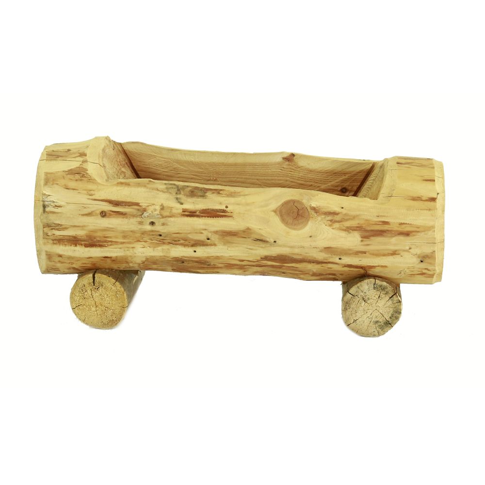 Jardinière rustique en bois 80 cm