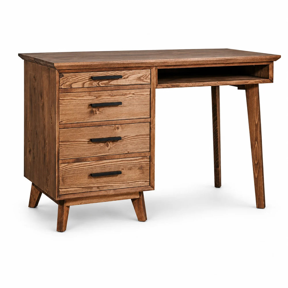 bureau-chalet-montagne en bois massif brossé huilé whisky charme luxe ski mountain lovers