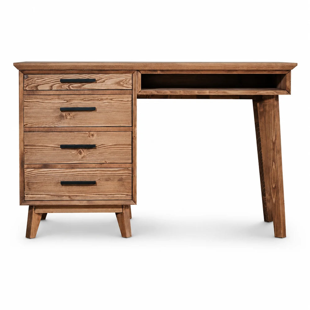 bureau-chalet-montagne en bois massif brossé huilé whisky charme luxe ski mountain lovers