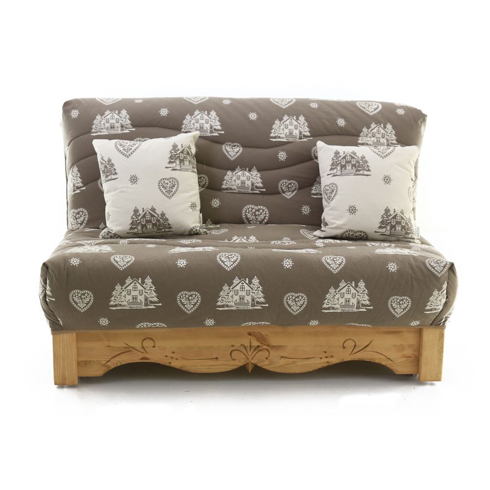 Canapé convertible 140 cm courchevel taupe Aspin