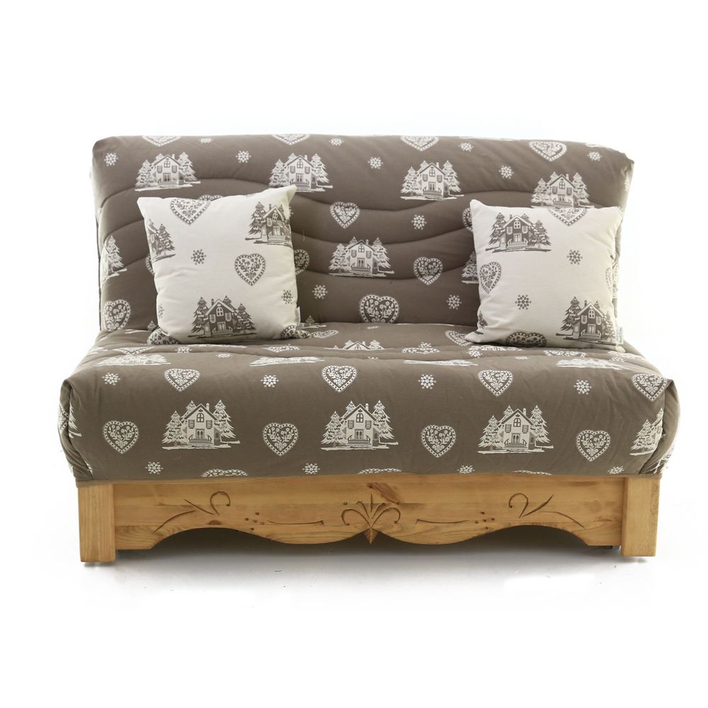 Housse de canapé convertible BZ 140 x 200 cm courchevel taupe