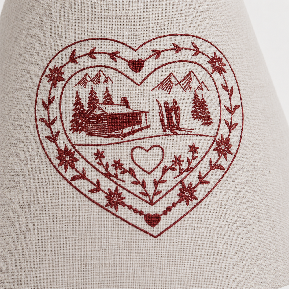 Lampe à poser en bois H39 cm piétement ski
