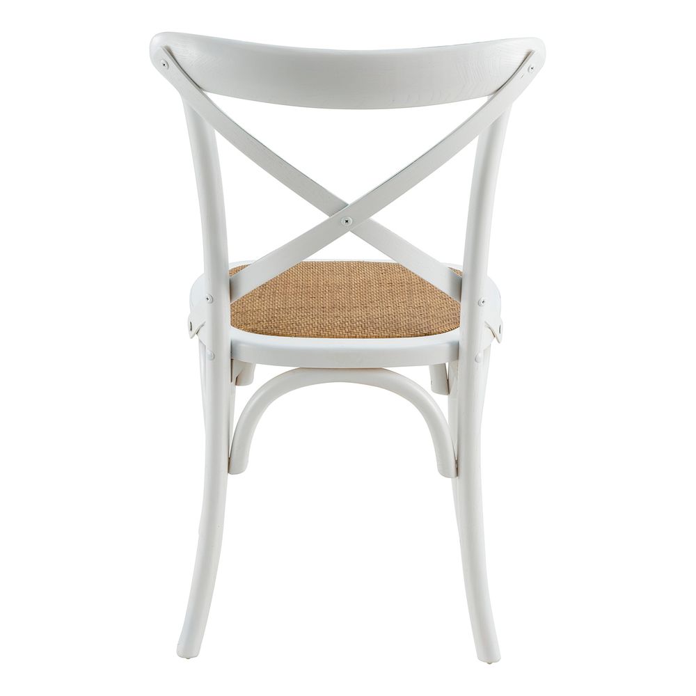 Chaise en bois blanche Villa Florence - Bistrot