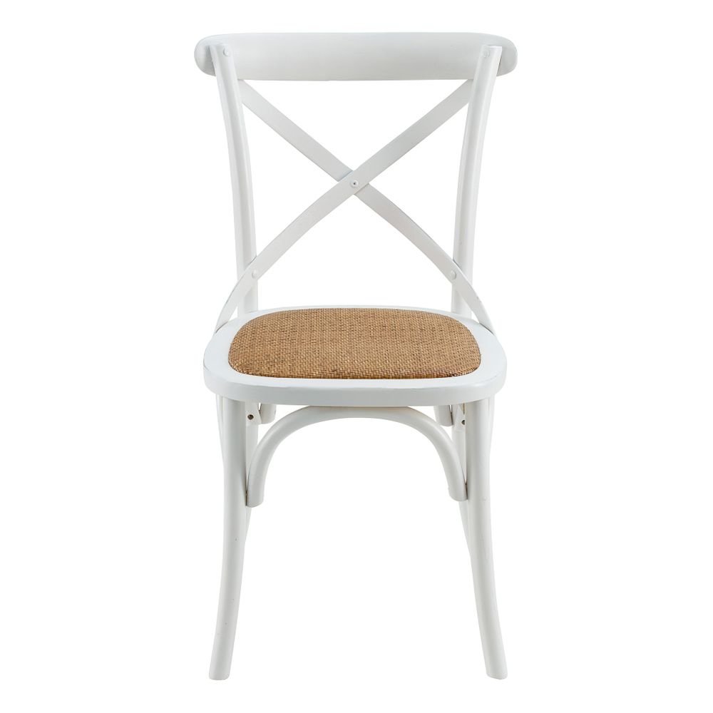 Chaise en bois blanche Villa Florence - Bistrot