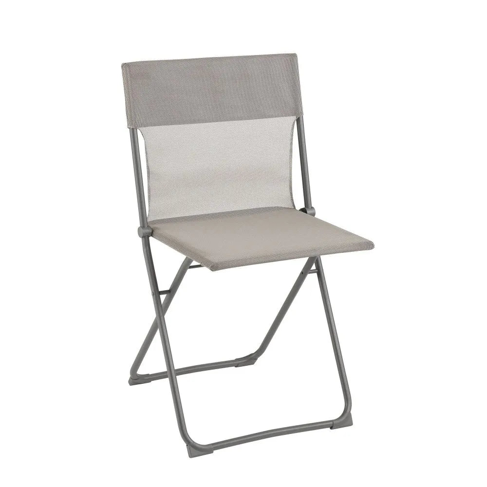 Chaise pliante ultra-compacte Balcony Batyline® Iso Marron Terre tube Titane