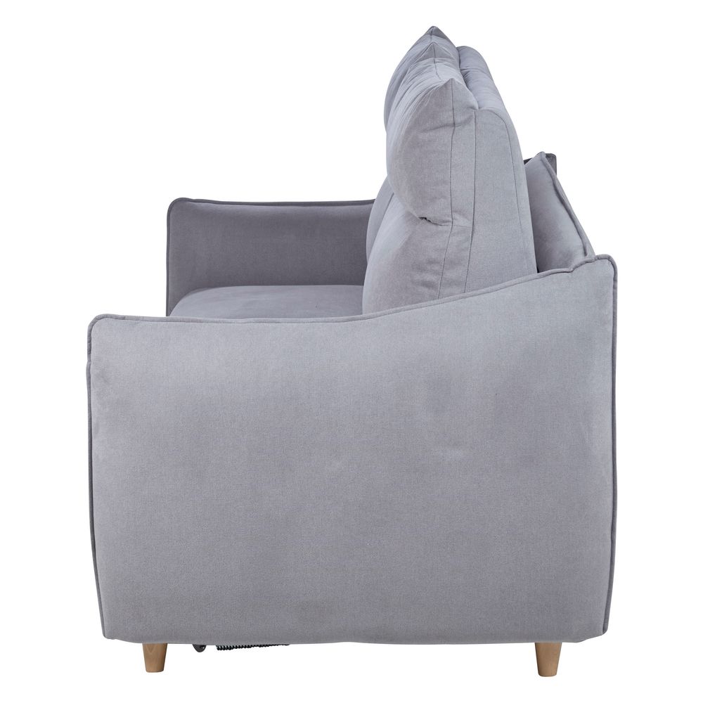Canapé convertible flexbed tissu gris clair 3 places