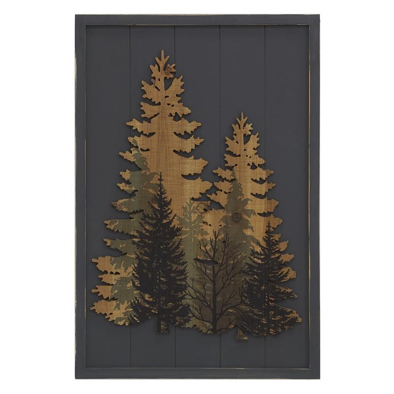 Cadre sapins 72 x 48 x 2 cm