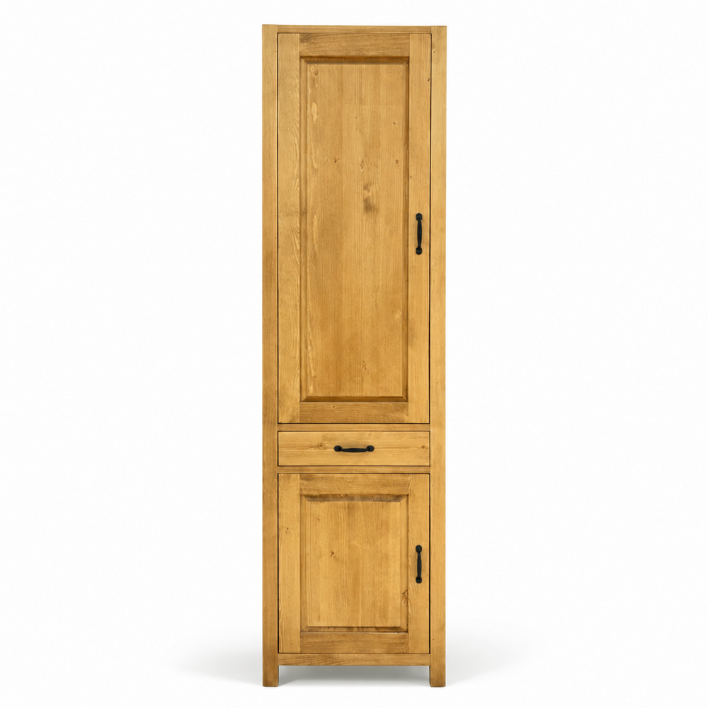 Armoire de rangement un tiroir deux portes ouverture à gauche épicéa huilé miel | Aravis