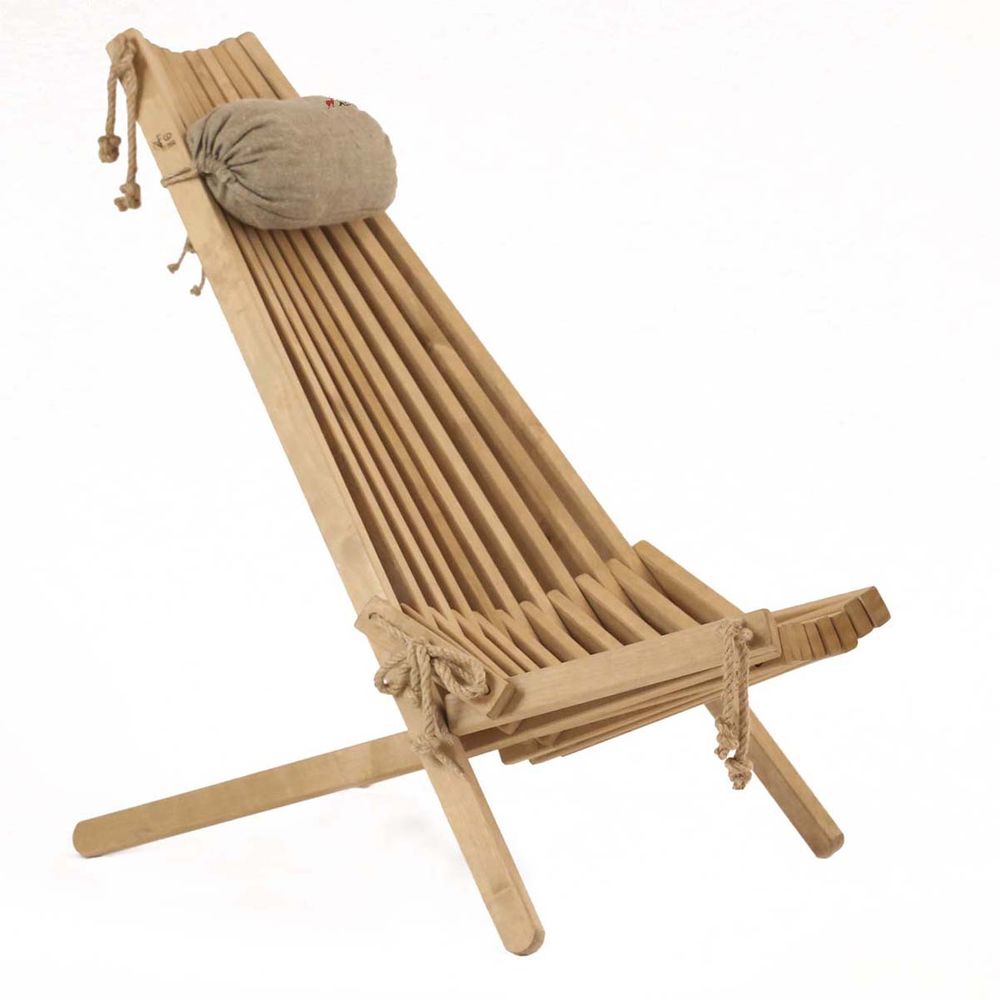 Fauteuil d'extérieur bouleau huilé miel