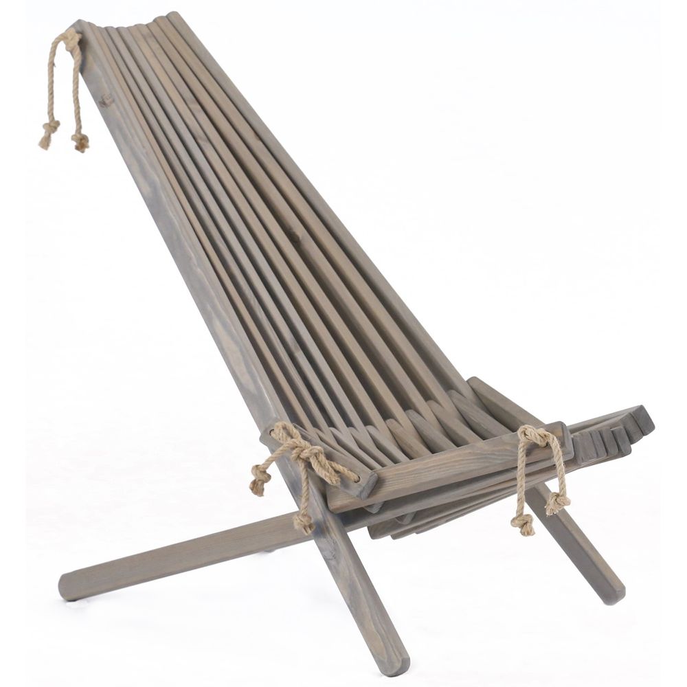 Fauteuil d'extérieur pin lasuré gris
