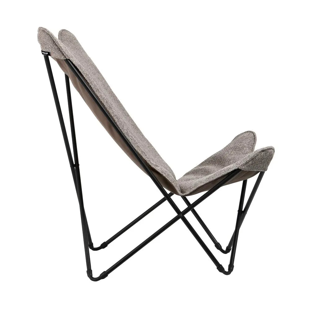 Fauteuil papillon matelassé grande largeur Sphinx Niksen Gris Cendre
