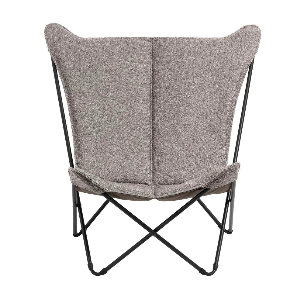 Fauteuil papillon matelassé grande largeur Sphinx Niksen Gris Cendre