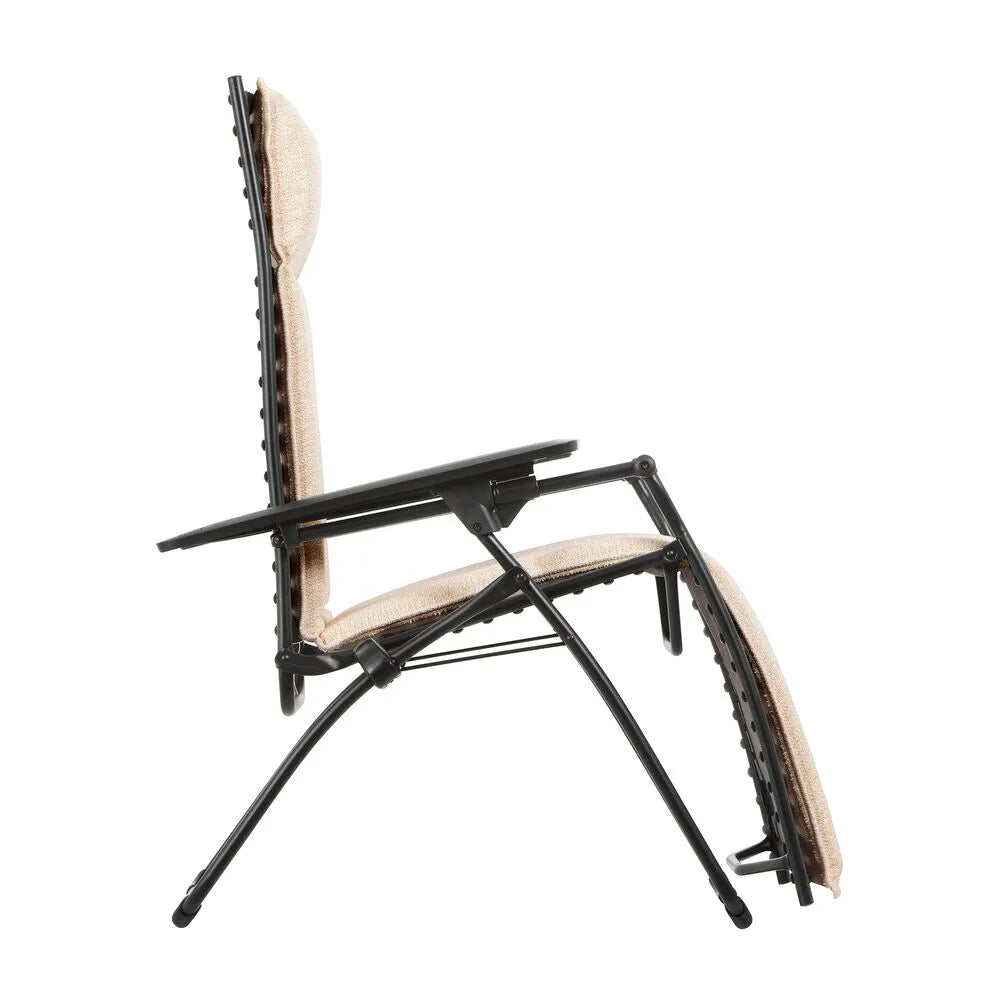 Fauteuil Relax matelassé Zéro Gravité Niksen Beige Creme