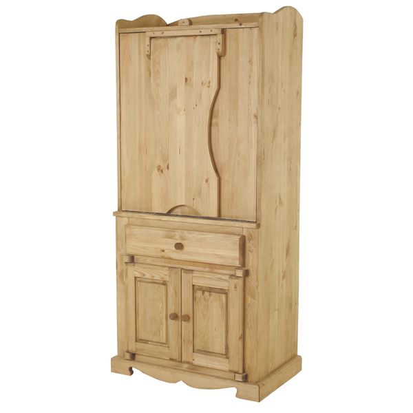 Table de berger escamotable en pin massif 3 portes 1 tiroir Farmer
