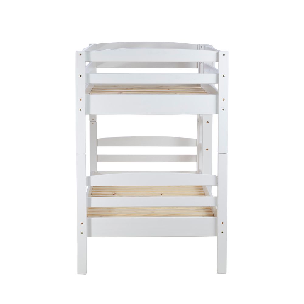 Lit superposé 80x190cm pin massif blanc KIRK