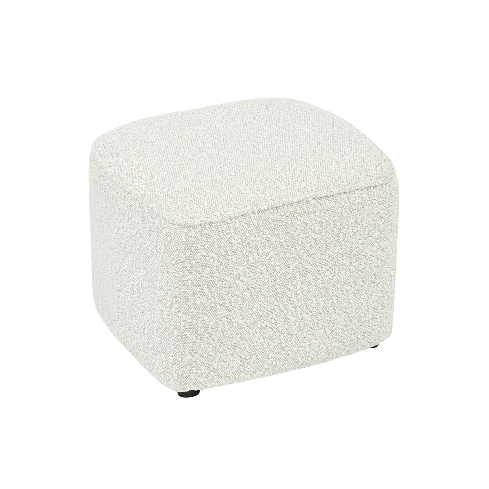 Pouf en bouclette écru