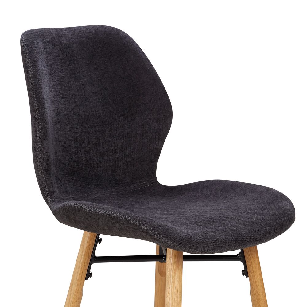 Chaise snack tissu soft touch noir