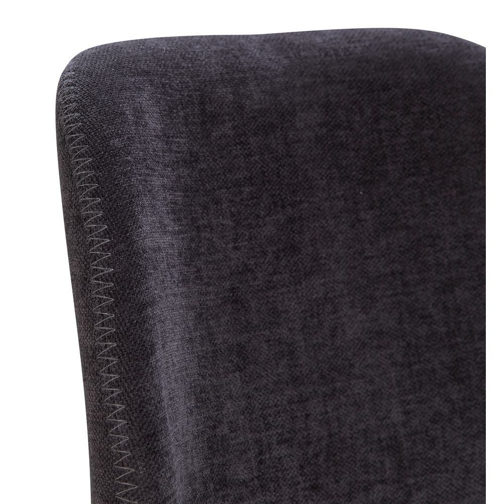 Chaise snack tissu soft touch noir