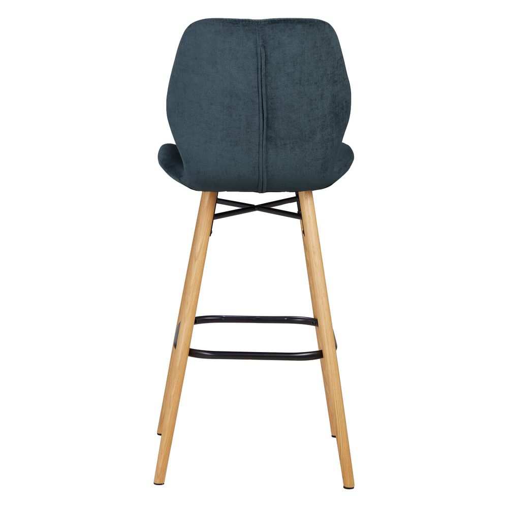Chaise snack tissu soft touch bleu foncé