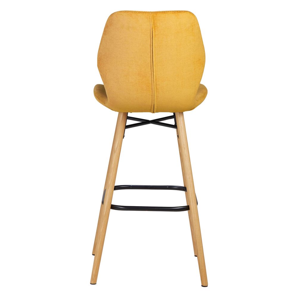Chaise snack tissu soft touch moutarde