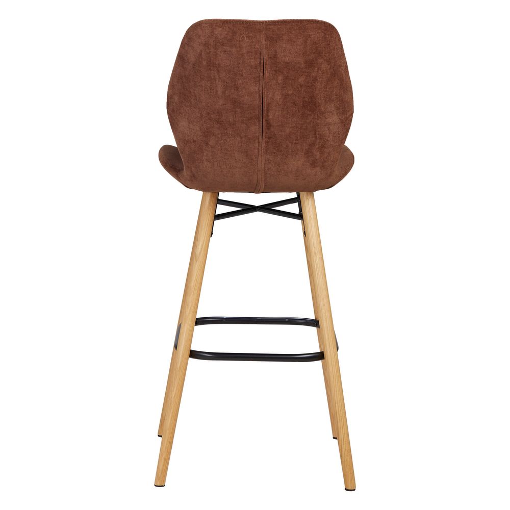 Chaise snack tissu soft touch acajou