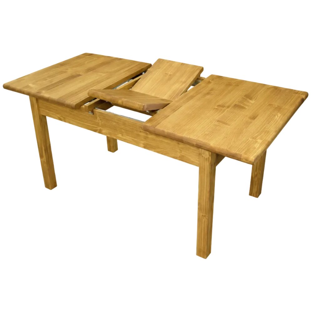 Table repas 120cm avec allonge papillon 40 cm en épicéa massif huilé miel | OREGON