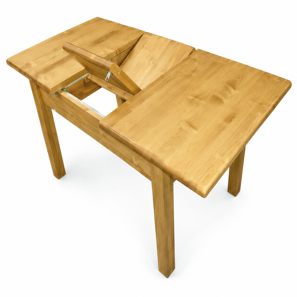 Table repas 120cm avec allonge papillon 40 cm en épicéa massif huilé miel | OREGON