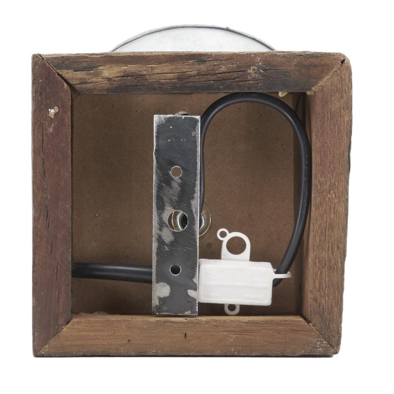 Applique murale industriel en bois recyclé et métal