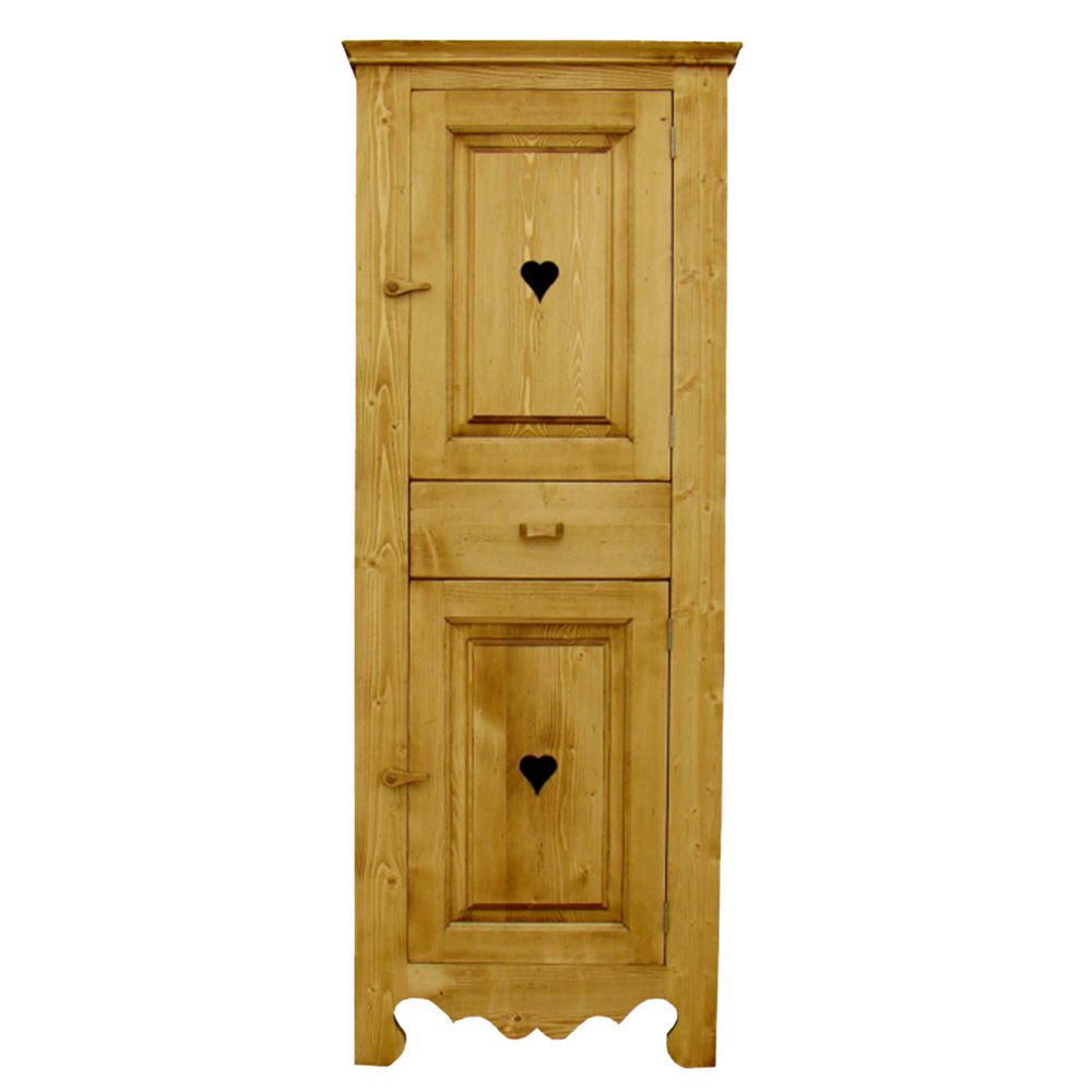 Bonnetière 2 portes avec coeurs, 1 tiroir