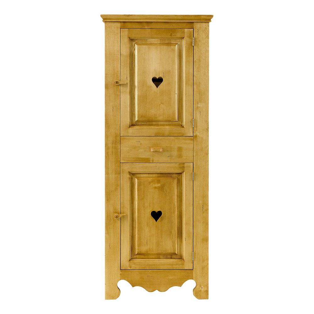 Bonnetière 2 portes avec coeurs, 1 tiroir
