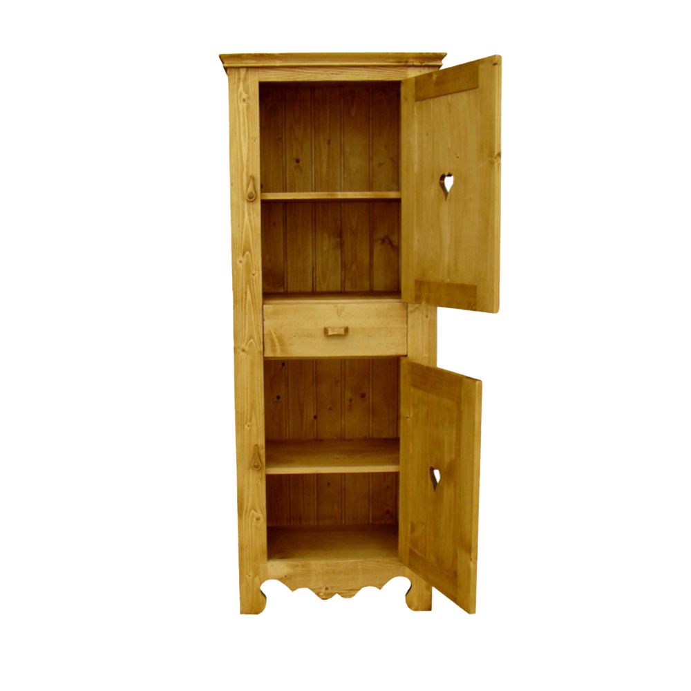 Bonnetière 2 portes avec coeurs, 1 tiroir