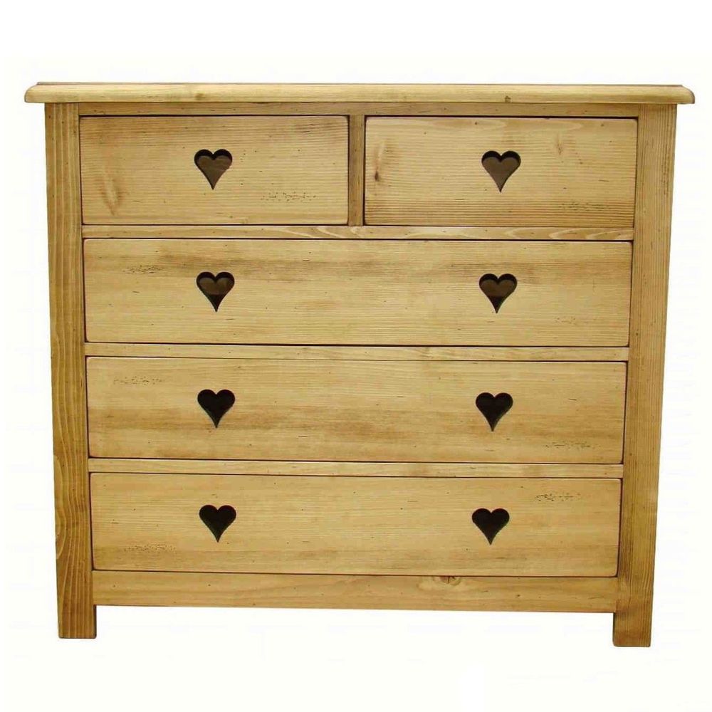 Commode 5 tiroirs coeur