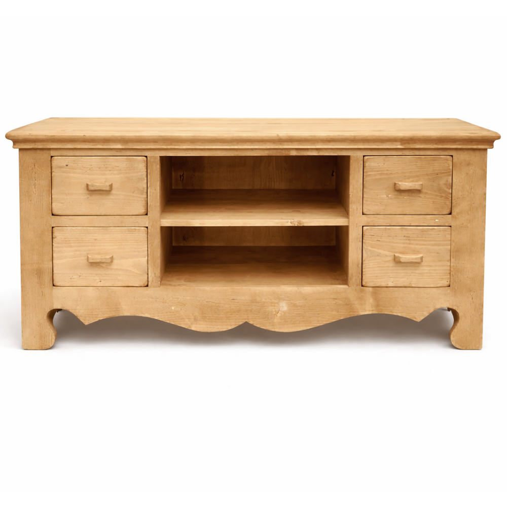 Meuble TV 4 tiroirs, 2 niches