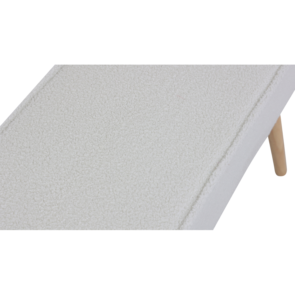 Banc tissu effet laine bouclette écru