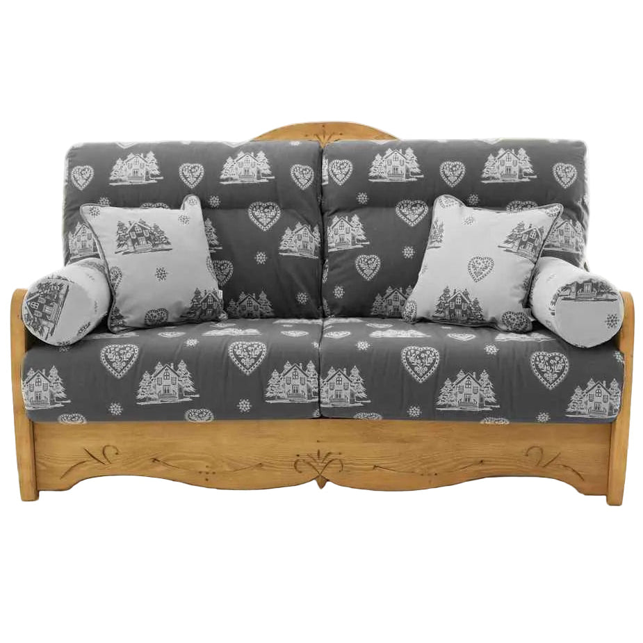 Canapé convertible 140 cm courchevel gris