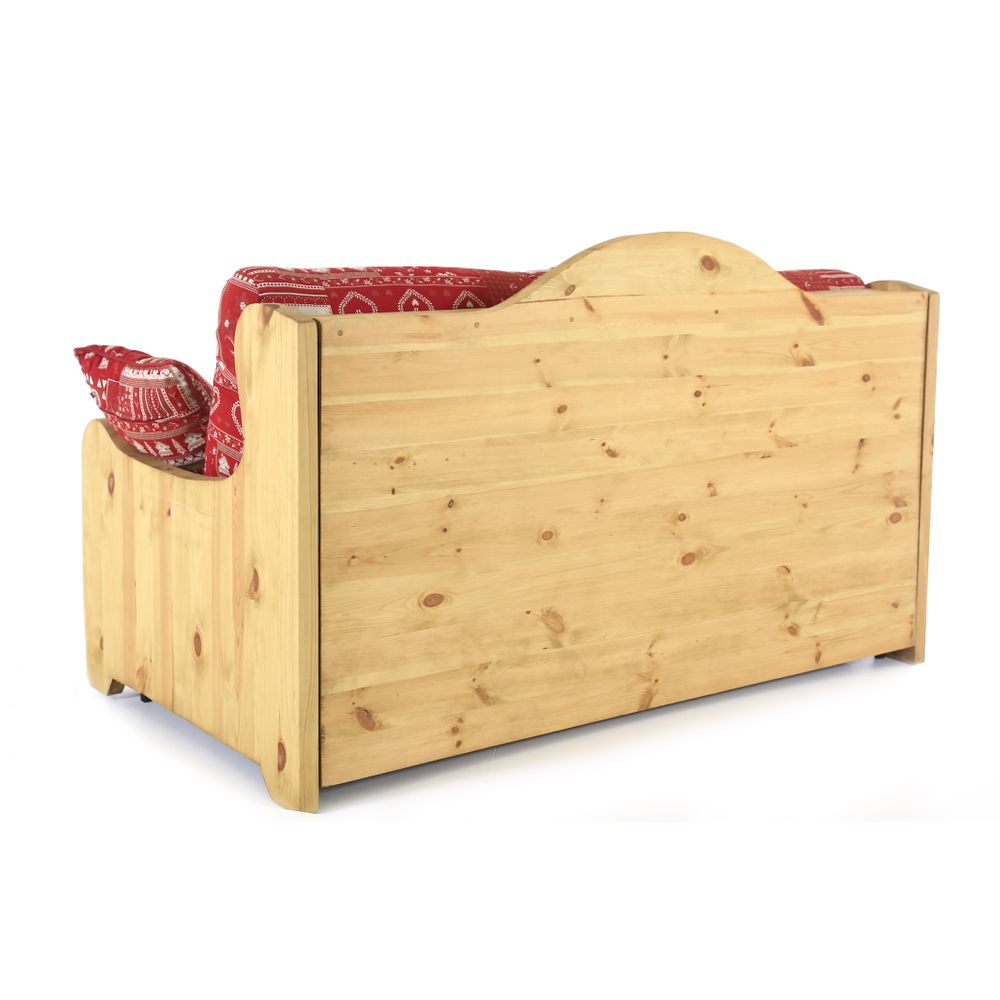 Canapé convertible 160 cm edelweiss rouge