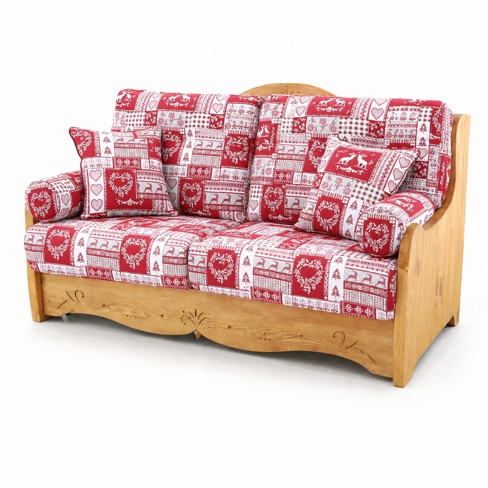 Canapé convertible 140 cm Chambéry Rouge