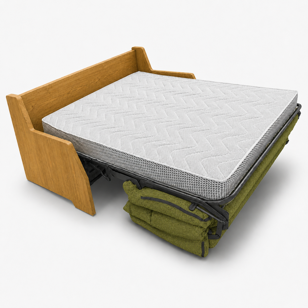Canapé convertible express vert 140 cm | Refuge