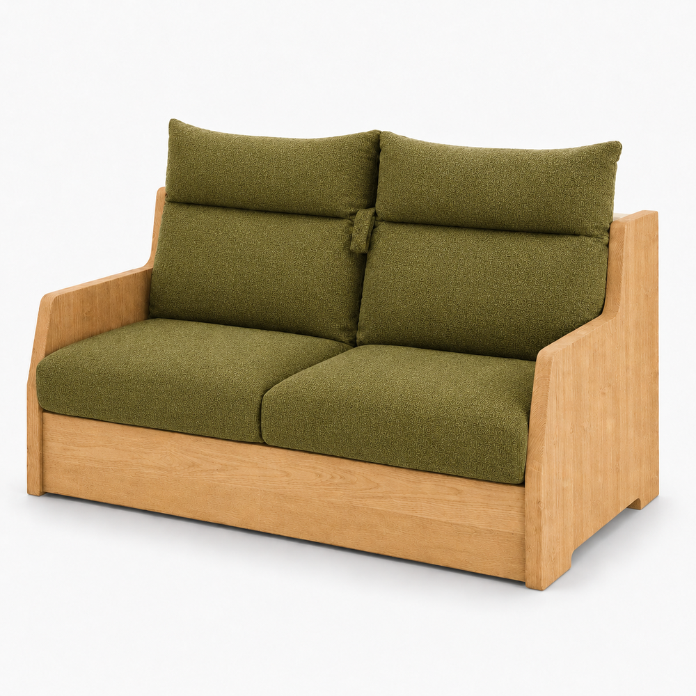 Canapé convertible express vert 140 cm | Refuge