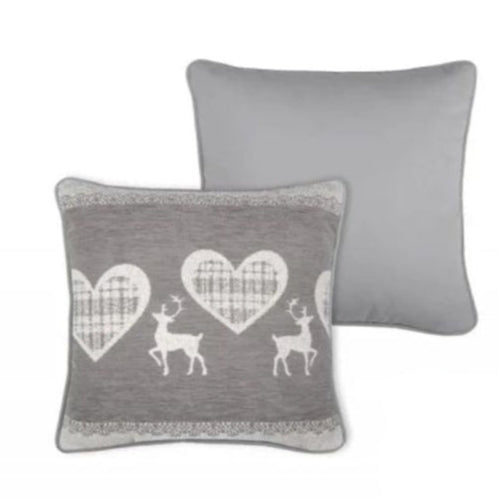 Coussin 45x45 gris/blanc Lautaret