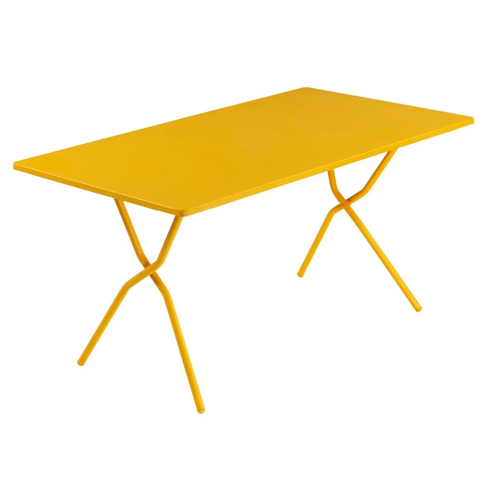 Table rectangle Balcony Acier Jaune miel