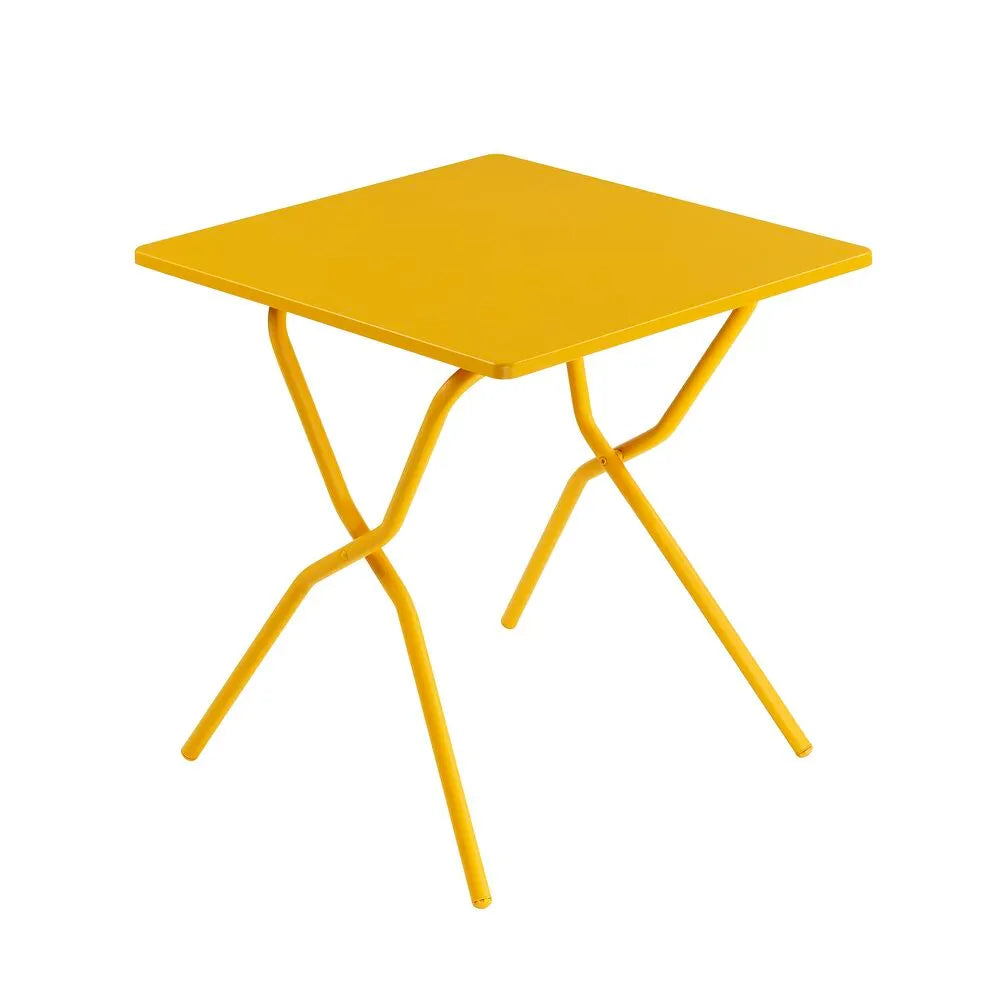 Table de jardin pliante Balcony Acier Jaune