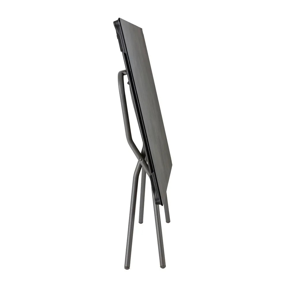 Table pliante 139x79x73cm Anytime HPL Gris Fusain tube Titane